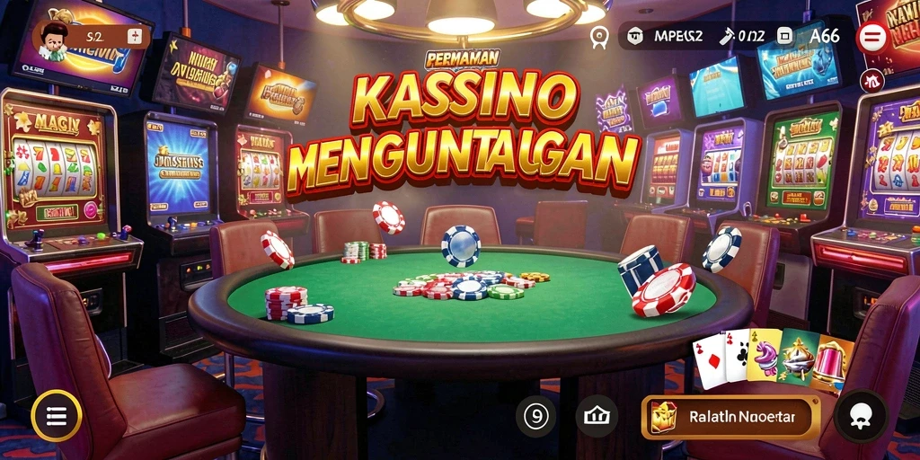 Tampilan gameplay yang menarik dari AA62 dengan tantangan kasino.