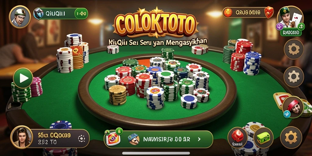 Screenshot gameplay COLOKTOTO menampilkan pertarungan QiuQiu yang seru.