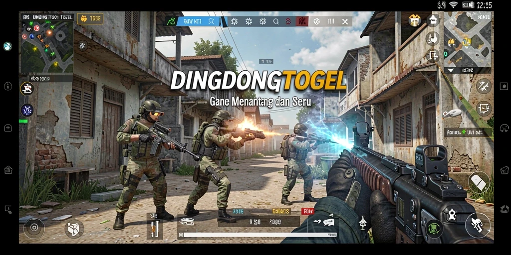 Screenshot DINGDONGTOGEL menampilkan aksi tembak-menembak yang intens.