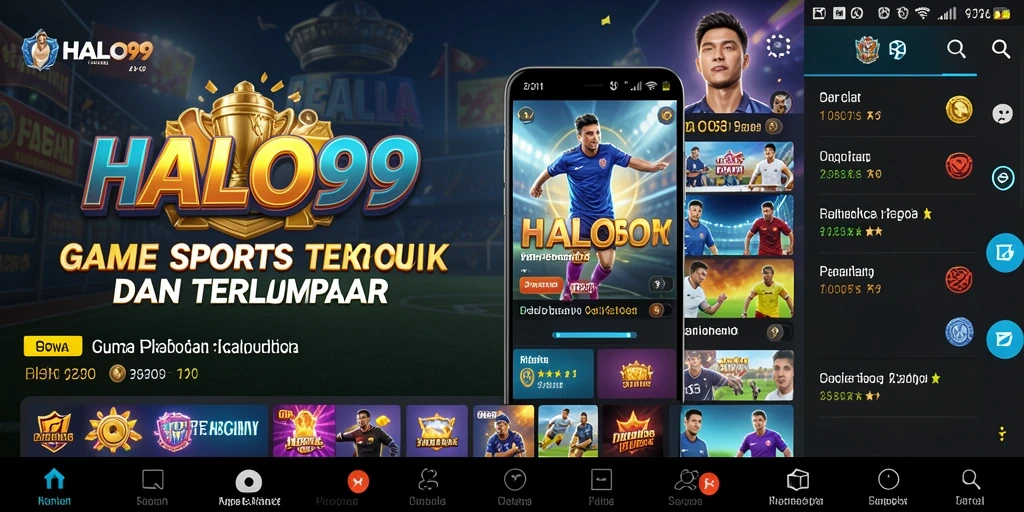 Screenshot utama HALO99 menampilkan antarmuka taruhan yang menarik dan informatif.