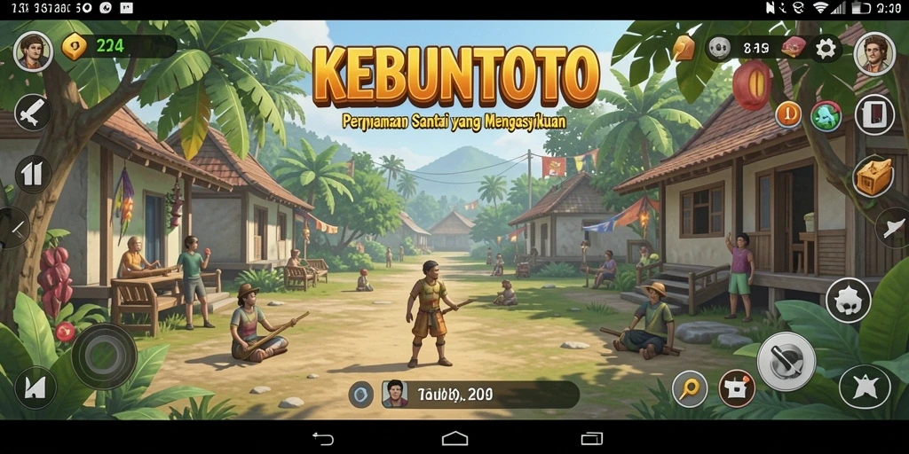 Tampilan gameplay KEBUNTOTO yang menawan dan penuh warna.