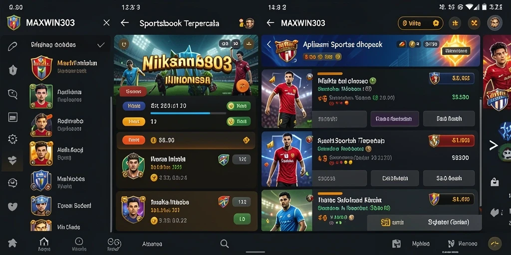 Tangkapan layar dari permainan taruhan di MAXWIN303 yang menunjukkan berbagai pilihan olahraga.