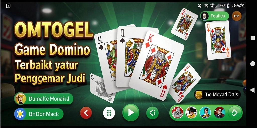 Tampilan seru dari gameplay Domino di OMTOGEL.